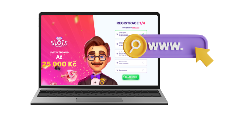 Registrace v kasinu SlotsPalace