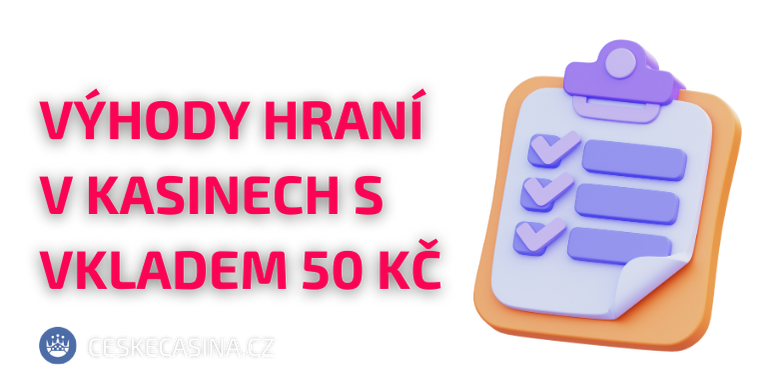 Výhody vkladu 50 Kč v kasinech
