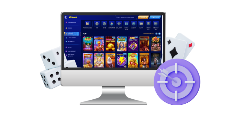 Nabídka her a automatů v Wonaco Casino