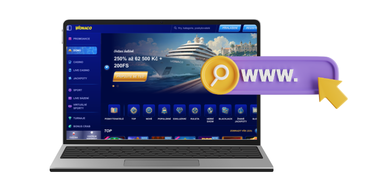 Registrace v Wonaco Casino